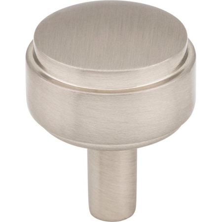 Jeffrey Alexander 1-1/8" Diameter Satin Nickel Hayworth Cabinet Knob 885SN